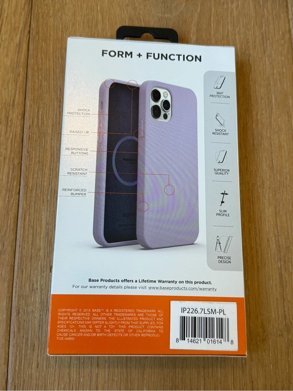 New Base Liquid Silicone MagCharge Case for iPhone 14 Max - Lavender Purple Case